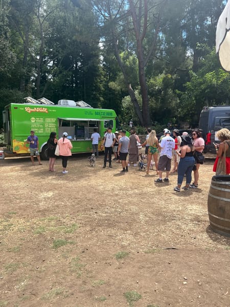 Taco truck at a corporate event